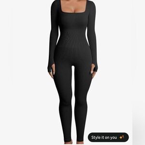 Elegant Black Long Sleeve Jumpsuit